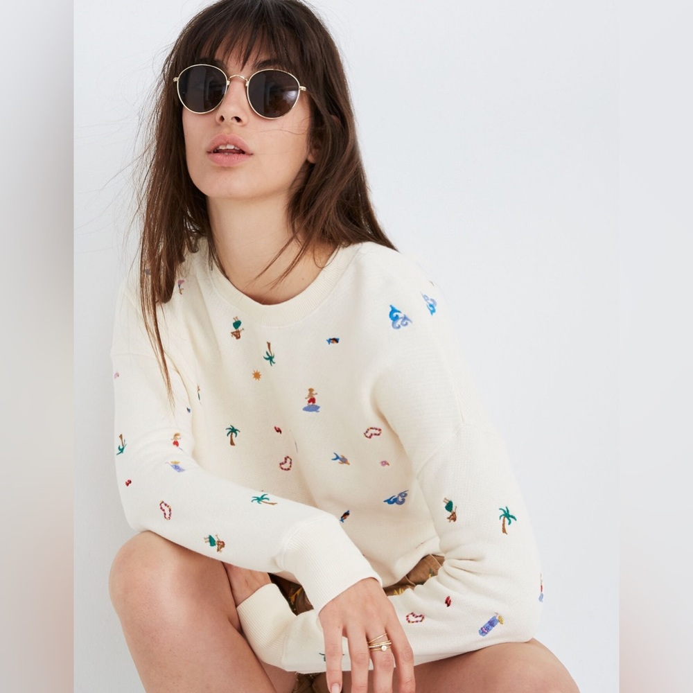 Madewell | Lei-cation Tropical Holiday Mainstay Sweatshirt | XS